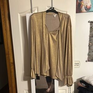 Gold Metallic Blouse